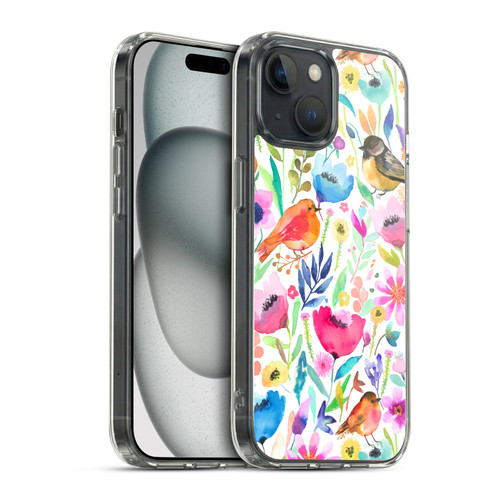Ninola Summer Patterns Whimsical Birds Soft Gel Case for Apple iPhone 15 & MagSafe