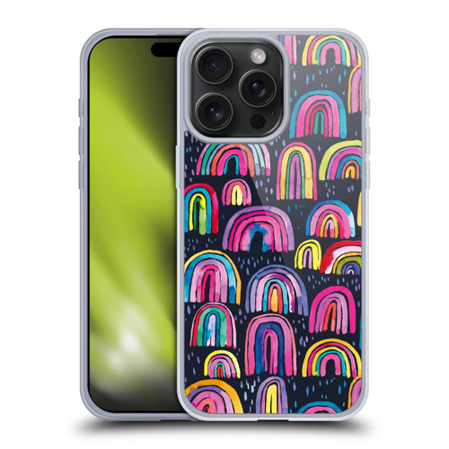 Ninola Summer Patterns Rainbows Navy Soft Gel Case for Apple iPhone 15 Pro Max