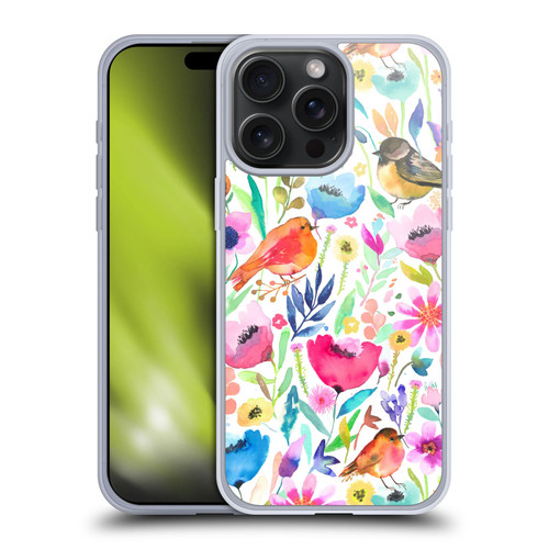 Ninola Summer Patterns Whimsical Birds Soft Gel Case for Apple iPhone 15 Pro Max