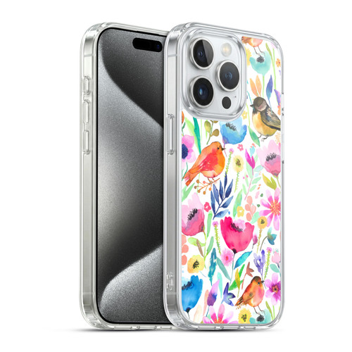 Ninola Summer Patterns Whimsical Birds Soft Gel Case for Apple iPhone 15 Pro & MagSafe