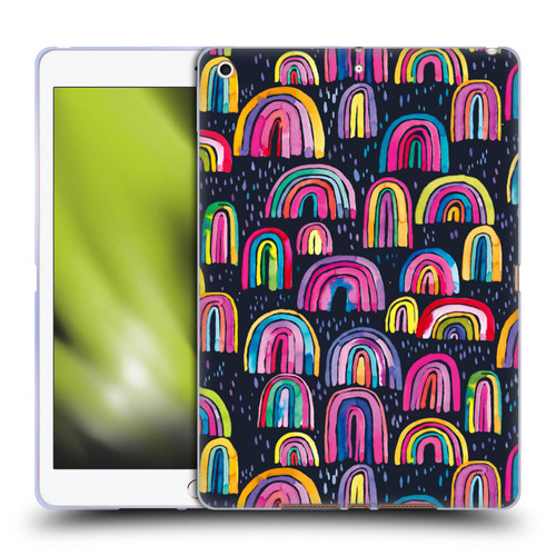 Ninola Summer Patterns Rainbows Navy Soft Gel Case for Apple iPad 10.2 2019/2020/2021