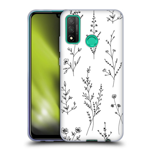 Anis Illustration Wildflowers White Soft Gel Case for Huawei P Smart (2020)