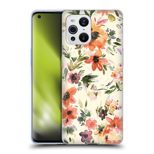 Ninola Spring Floral Painterly Flowers Soft Gel Case for OPPO Find X3 / Pro