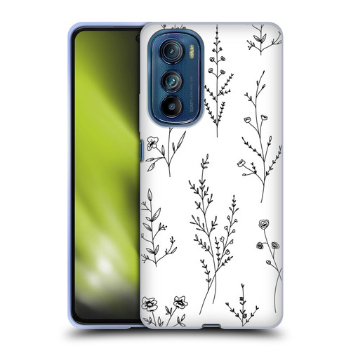 Anis Illustration Wildflowers White Soft Gel Case for Motorola Edge 30