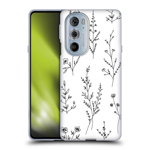 Anis Illustration Wildflowers White Soft Gel Case for Motorola Edge X30