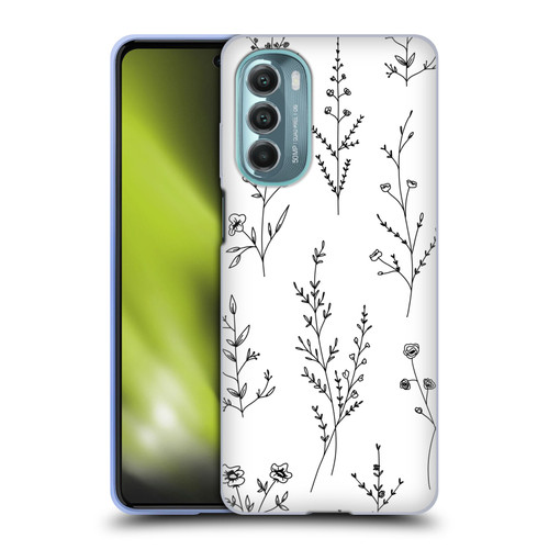 Anis Illustration Wildflowers White Soft Gel Case for Motorola Moto G Stylus 5G (2022)