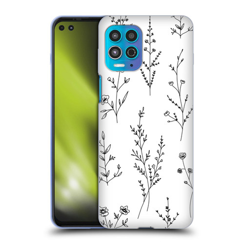 Anis Illustration Wildflowers White Soft Gel Case for Motorola Moto G100