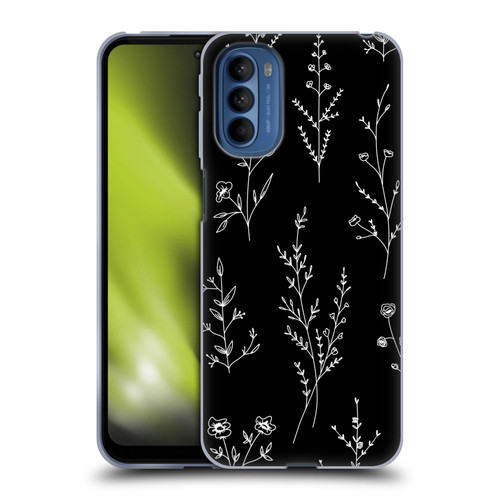 Anis Illustration Wildflowers Black Soft Gel Case for Motorola Moto G41