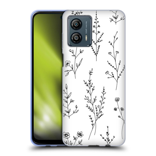 Anis Illustration Wildflowers White Soft Gel Case for Motorola Moto G53 5G