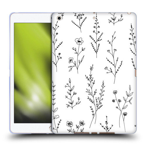 Anis Illustration Wildflowers White Soft Gel Case for Apple iPad 10.2 2019/2020/2021