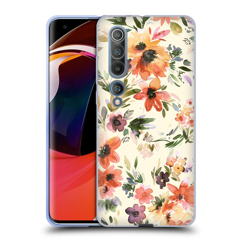 Ninola Spring Floral Painterly Flowers Soft Gel Case for Xiaomi Mi 10 5G / Mi 10 Pro 5G