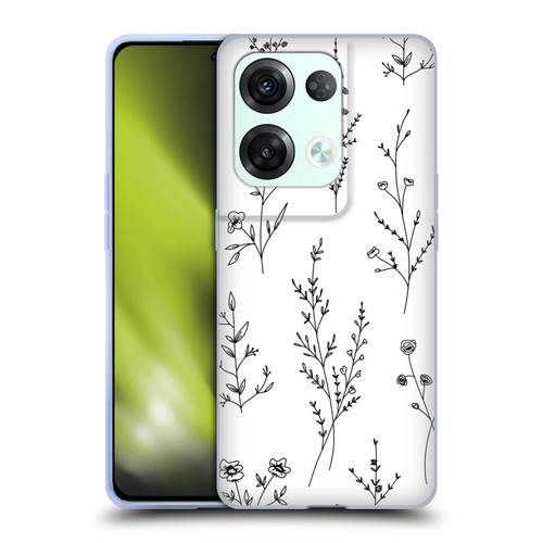 Anis Illustration Wildflowers White Soft Gel Case for OPPO Reno8 Pro
