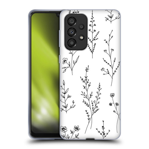 Anis Illustration Wildflowers White Soft Gel Case for Samsung Galaxy A33 5G (2022)