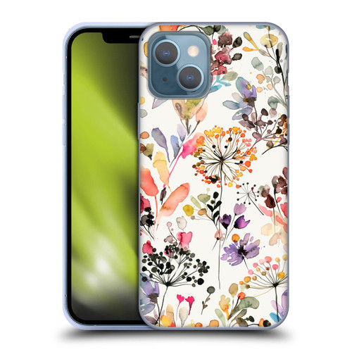 Ninola Wild Grasses Multicolor Soft Gel Case for Apple iPhone 13