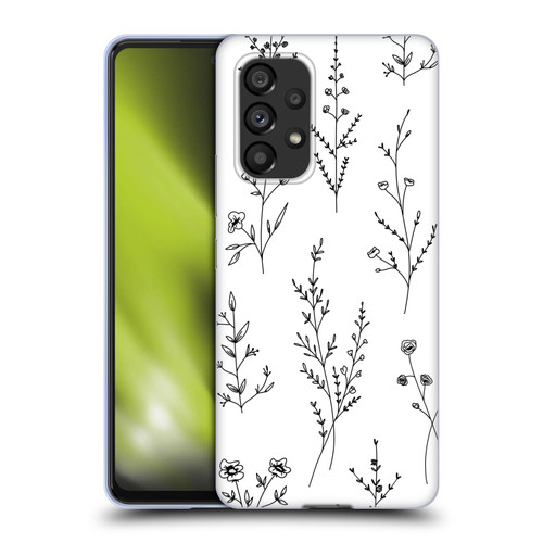 Anis Illustration Wildflowers White Soft Gel Case for Samsung Galaxy A53 5G (2022)