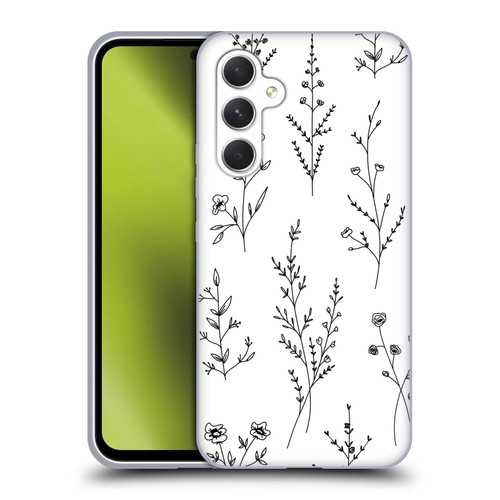Anis Illustration Wildflowers White Soft Gel Case for Samsung Galaxy A54 5G