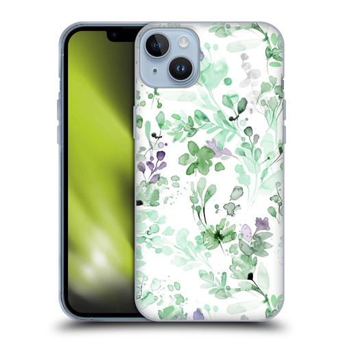 Ninola Wild Grasses Eucalyptus Plants Soft Gel Case for Apple iPhone 14 Plus