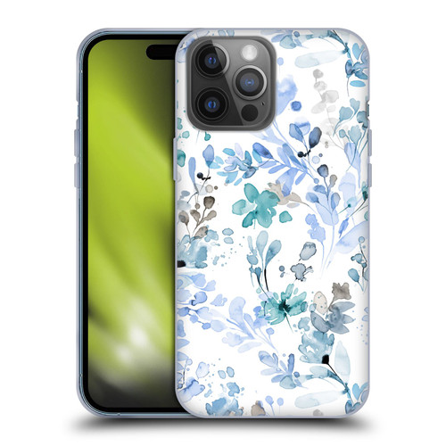 Ninola Wild Grasses Blue Plants Soft Gel Case for Apple iPhone 14 Pro Max