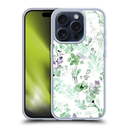 Ninola Wild Grasses Eucalyptus Plants Soft Gel Case for Apple iPhone 15 Pro