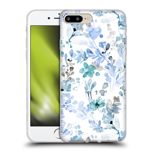 Ninola Wild Grasses Blue Plants Soft Gel Case for Apple iPhone 7 Plus / iPhone 8 Plus