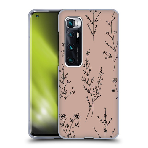 Anis Illustration Wildflowers Blush Pink Soft Gel Case for Xiaomi Mi 10 Ultra 5G