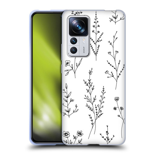 Anis Illustration Wildflowers White Soft Gel Case for Xiaomi 12T Pro