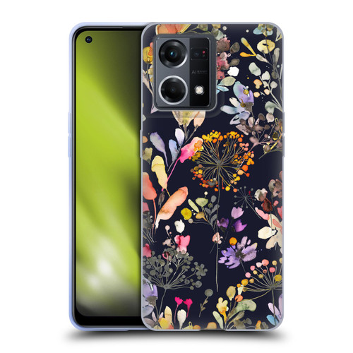 Ninola Wild Grasses Black Soft Gel Case for OPPO Reno8 4G