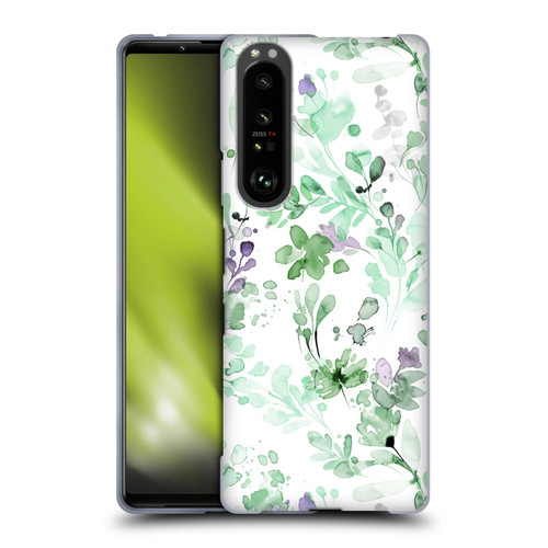 Ninola Wild Grasses Eucalyptus Plants Soft Gel Case for Sony Xperia 1 III