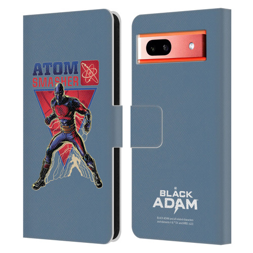 Black Adam Graphics Atom Smasher Leather Book Wallet Case Cover For Google Pixel 7a