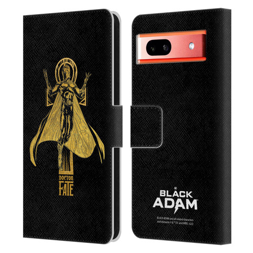 Black Adam Graphics Doctor Fate Leather Book Wallet Case Cover For Google Pixel 7a