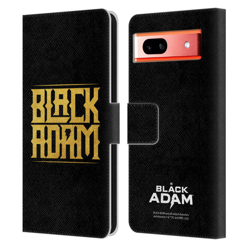 Black Adam Graphics Logotype Leather Book Wallet Case Cover For Google Pixel 7a