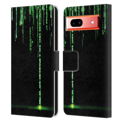 The Matrix Revolutions Key Art Everything That Has Beginning Leather Book Wallet Case Cover For Google Pixel 7a