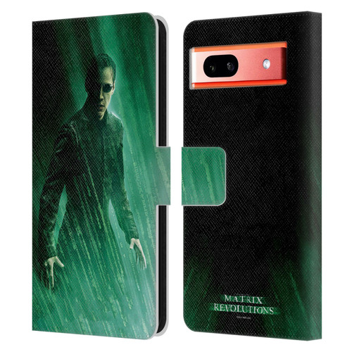 The Matrix Revolutions Key Art Neo 3 Leather Book Wallet Case Cover For Google Pixel 7a