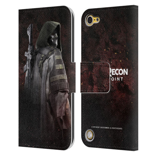 Tom Clancy's Ghost Recon Breakpoint Character Art Colonel Walker Leather Book Wallet Case Cover For Apple iPod Touch 5G 5th Gen