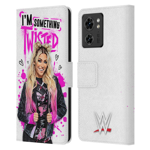 WWE Alexa Bliss Something Twisted Leather Book Wallet Case Cover For Motorola Moto Edge 40