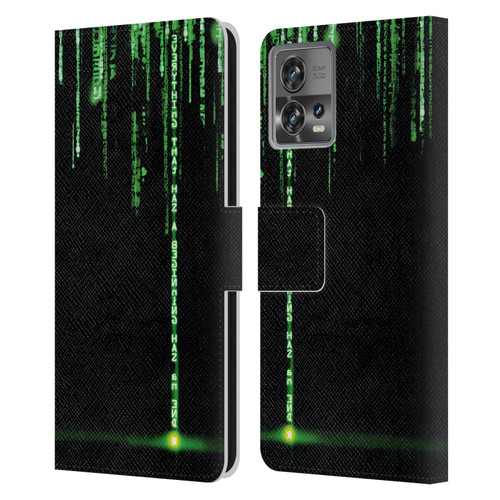 The Matrix Revolutions Key Art Everything That Has Beginning Leather Book Wallet Case Cover For Motorola Moto Edge 30 Fusion
