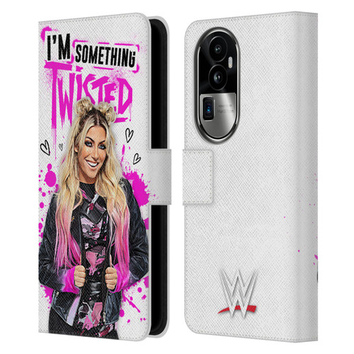 WWE Alexa Bliss Something Twisted Leather Book Wallet Case Cover For OPPO Reno10 Pro+