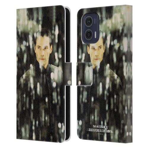 The Matrix Revolutions Key Art Neo 1 Leather Book Wallet Case Cover For Motorola Moto G73 5G