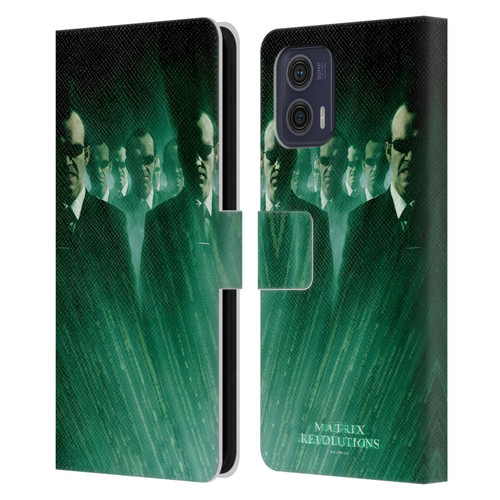 The Matrix Revolutions Key Art Smiths Leather Book Wallet Case Cover For Motorola Moto G73 5G