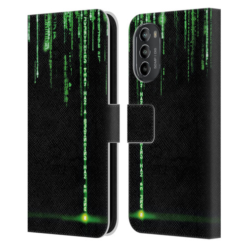 The Matrix Revolutions Key Art Everything That Has Beginning Leather Book Wallet Case Cover For Motorola Moto G82 5G