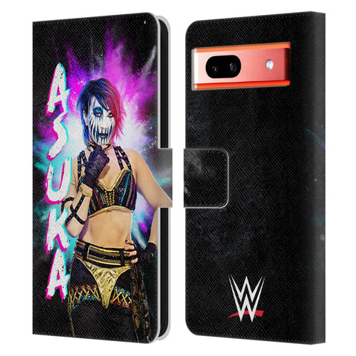 WWE Asuka Black Portrait Leather Book Wallet Case Cover For Google Pixel 7a