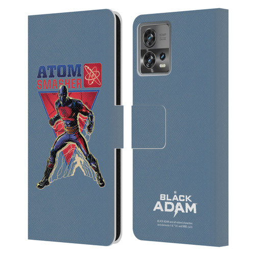 Black Adam Graphics Atom Smasher Leather Book Wallet Case Cover For Motorola Moto Edge 30 Fusion