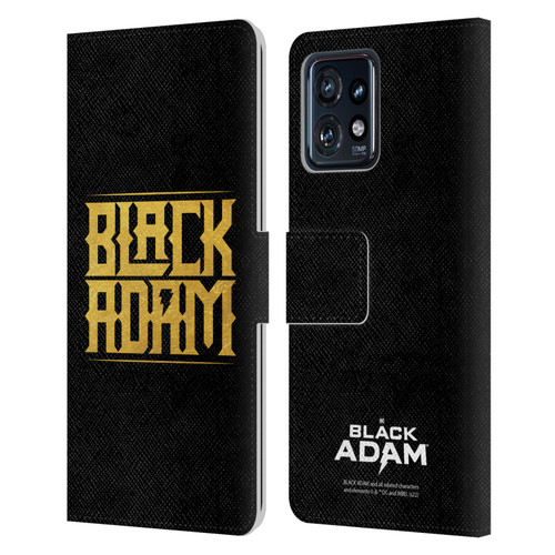 Black Adam Graphics Logotype Leather Book Wallet Case Cover For Motorola Moto Edge 40 Pro