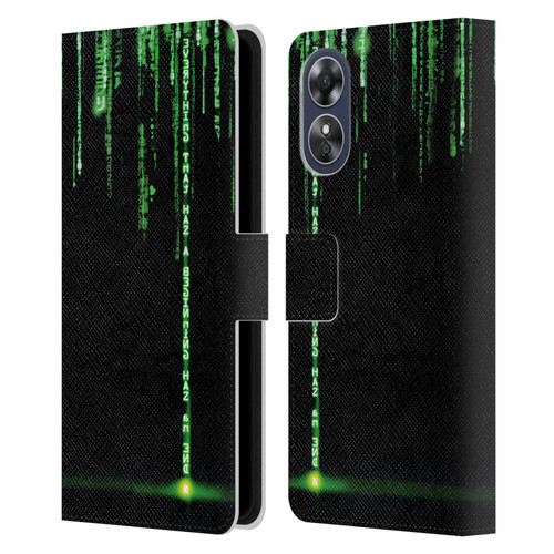 The Matrix Revolutions Key Art Everything That Has Beginning Leather Book Wallet Case Cover For OPPO A17