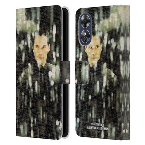The Matrix Revolutions Key Art Neo 1 Leather Book Wallet Case Cover For OPPO A17