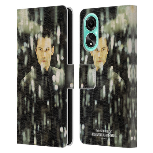 The Matrix Revolutions Key Art Neo 1 Leather Book Wallet Case Cover For OPPO A78 4G