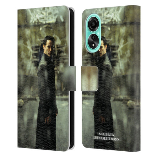 The Matrix Revolutions Key Art Neo 2 Leather Book Wallet Case Cover For OPPO A78 4G
