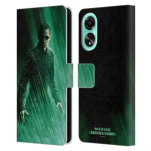 The Matrix Revolutions Key Art Neo 3 Leather Book Wallet Case Cover For OPPO A78 4G