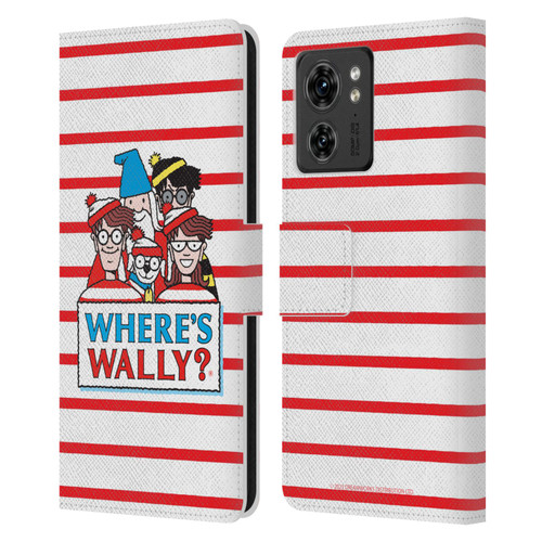 Where's Wally? Graphics Characters Leather Book Wallet Case Cover For Motorola Moto Edge 40