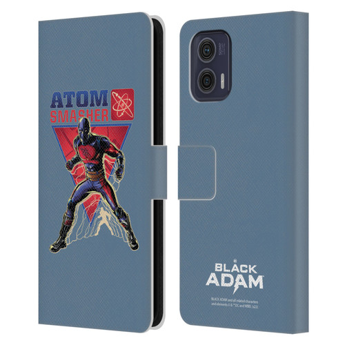 Black Adam Graphics Atom Smasher Leather Book Wallet Case Cover For Motorola Moto G73 5G